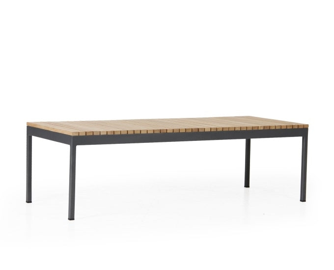 Stolik kawowy teak aluminium Zalongo