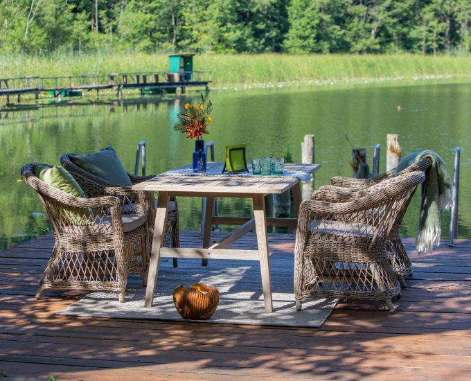 zestaw teak Vigo technorattan Kamomil