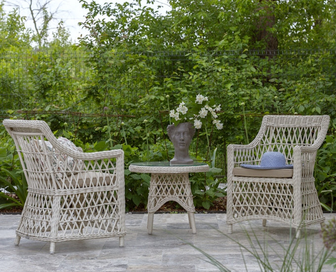 zestaw biały technorattan Orleans