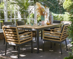 Zestaw obiadowy teak aluminium Zalongo