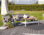 stolik kawowy teak aluminium Olivet