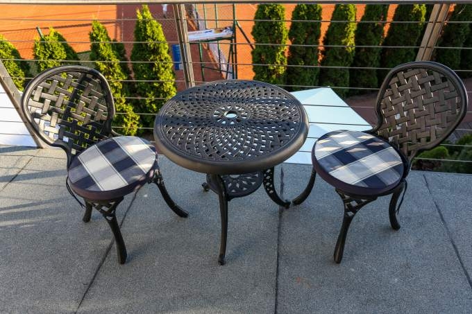 Metalowe meble ogrodowe na balkon Manhattan - Zestawy ...